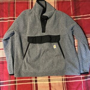 Carhartt Gray Sherpa Pullover with Black Trim